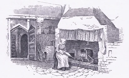 La cocina, Old Sow, Kent, de The Cottages and the Village Life of Rural England publicado por Dent & Sons Limited, 1912